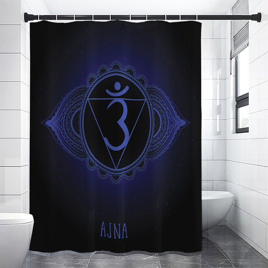 Ajna Chakra Symbol Print Premium Shower Curtain