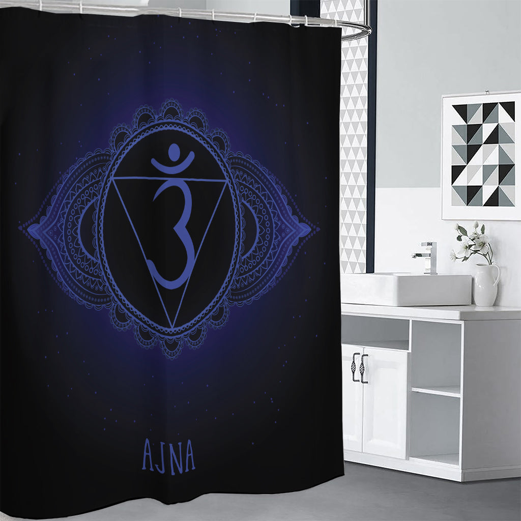 Ajna Chakra Symbol Print Premium Shower Curtain