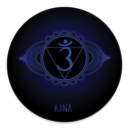 Ajna Chakra Symbol Print Round Floor Mat