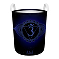 Ajna Chakra Symbol Print Round Laundry Basket