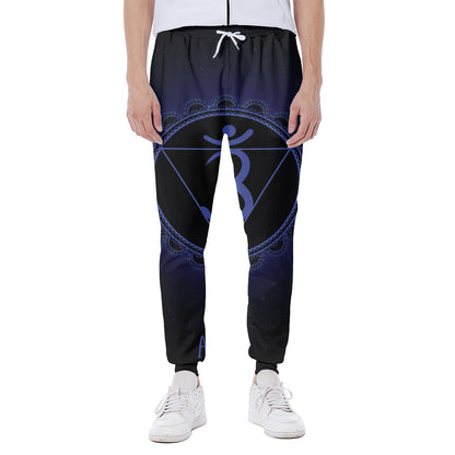Ajna Chakra Symbol Print Scuba Joggers