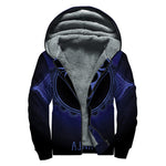 Ajna Chakra Symbol Print Sherpa Lined Zip Up Hoodie
