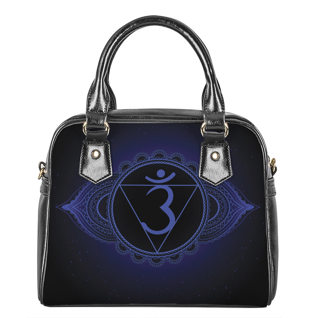 Ajna Chakra Symbol Print Shoulder Handbag