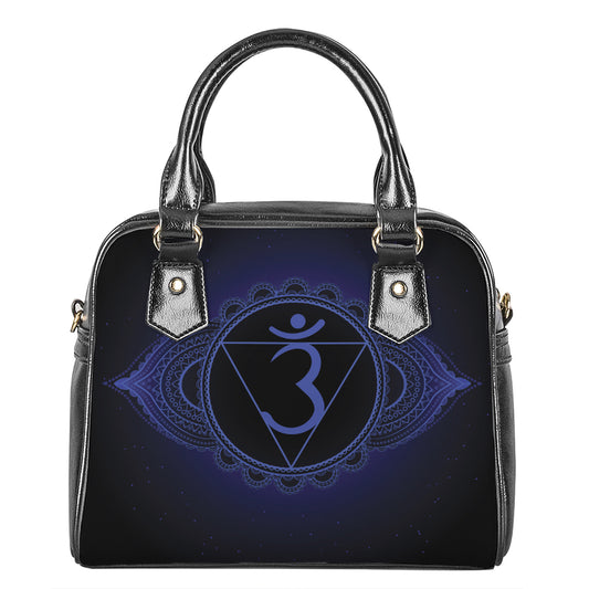 Ajna Chakra Symbol Print Shoulder Handbag