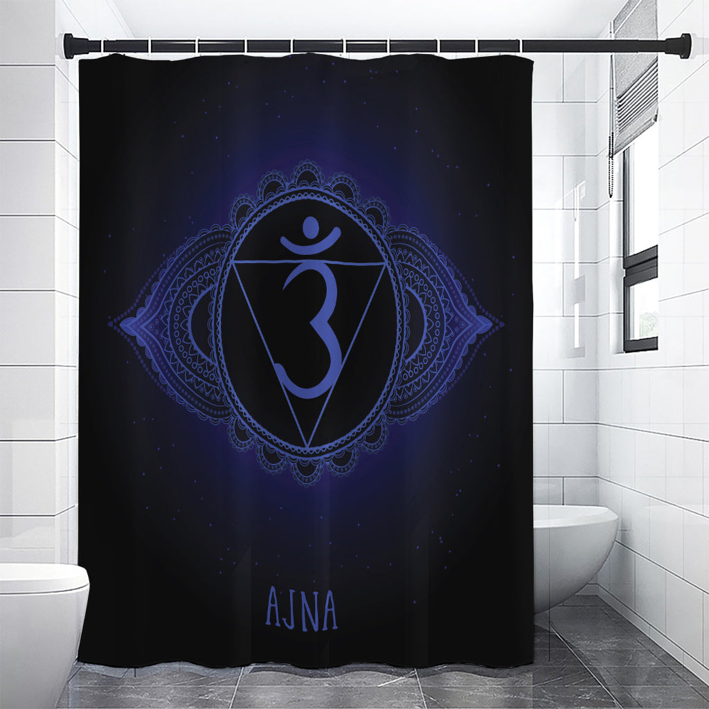 Ajna Chakra Symbol Print Shower Curtain