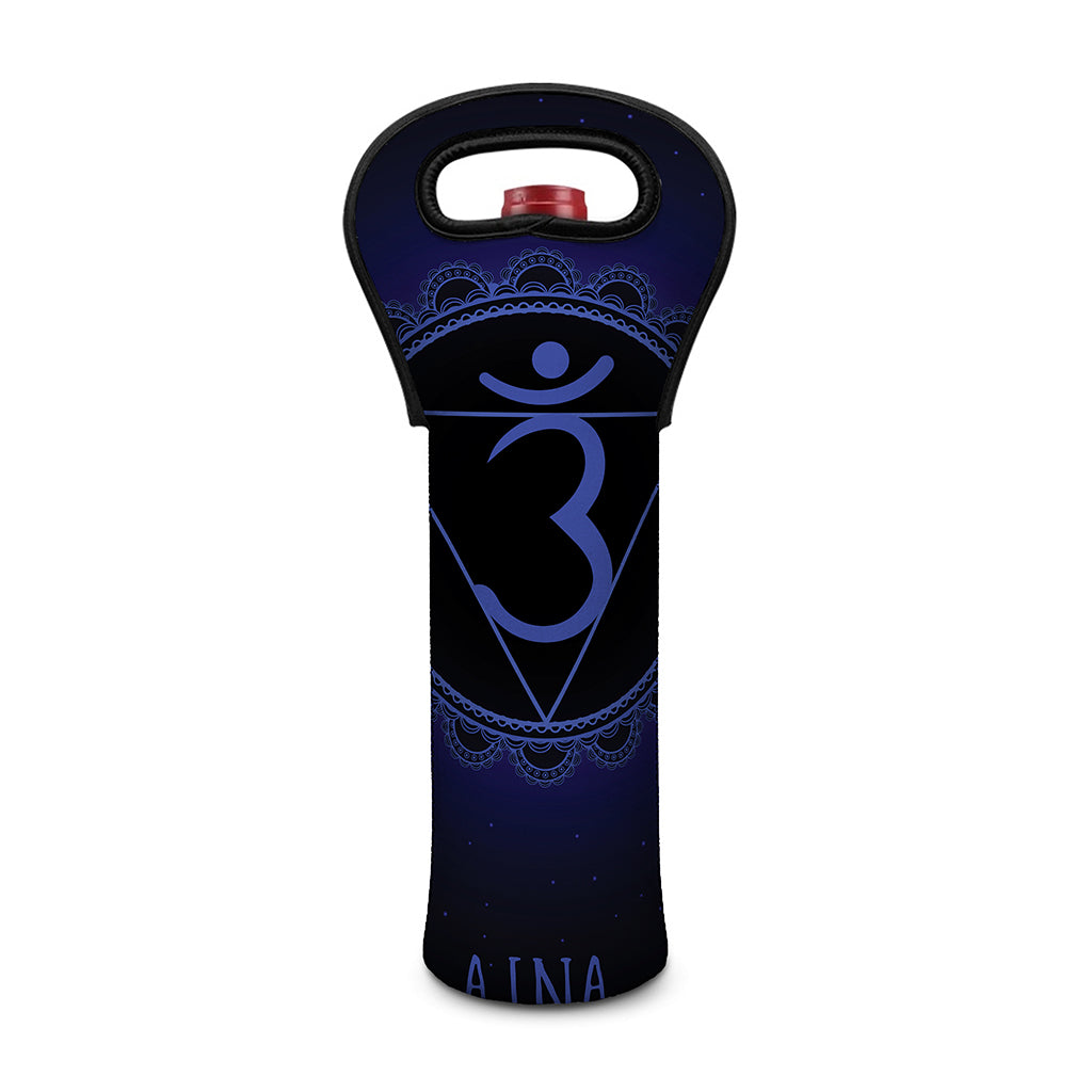 Ajna Chakra Symbol Print Single Neoprene Wine Tote