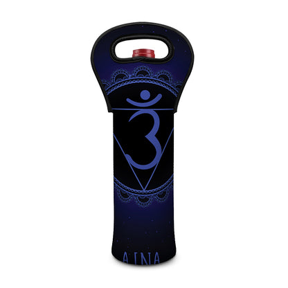 Ajna Chakra Symbol Print Single Neoprene Wine Tote
