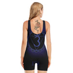 Ajna Chakra Symbol Print Sleeveless One Piece Swimsuit