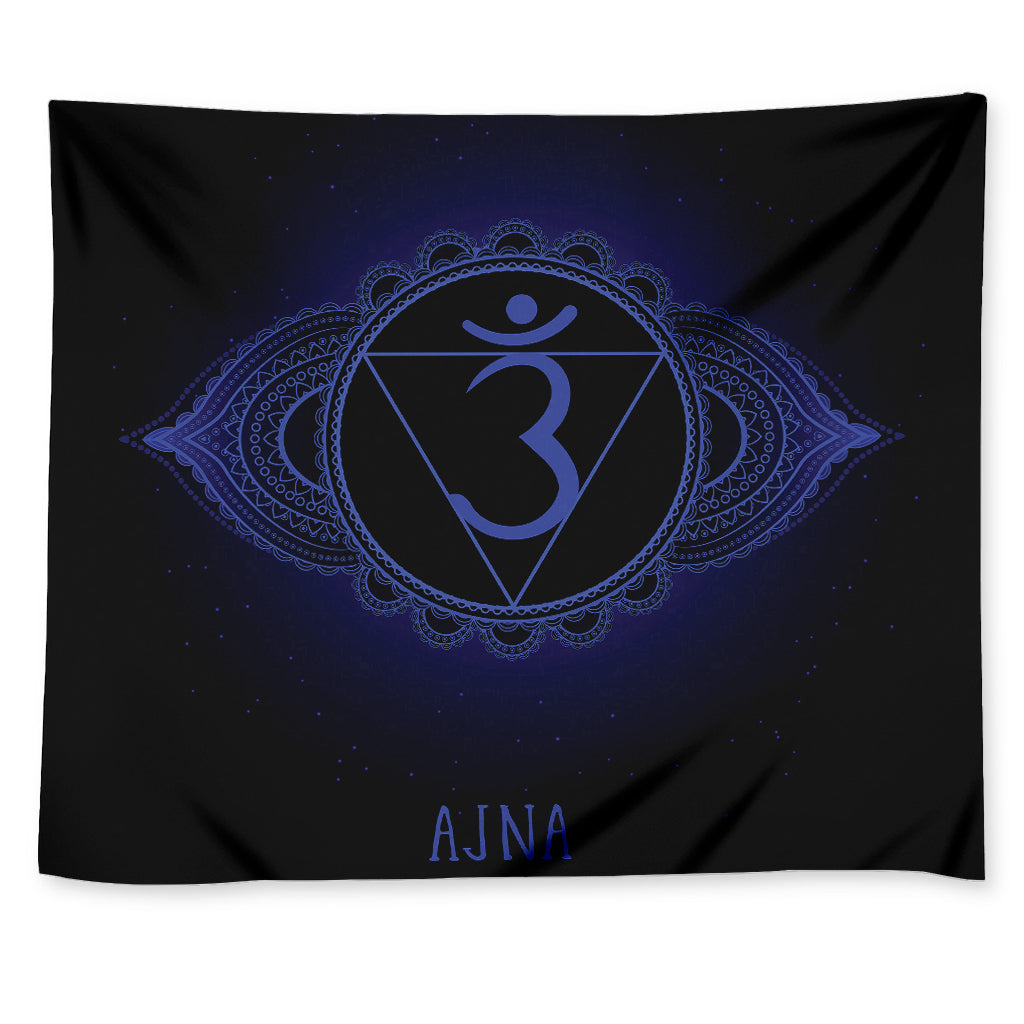 Ajna Chakra Symbol Print Tapestry