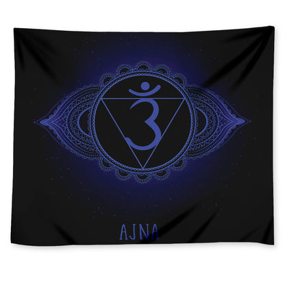 Ajna Chakra Symbol Print Tapestry