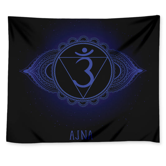 Ajna Chakra Symbol Print Tapestry