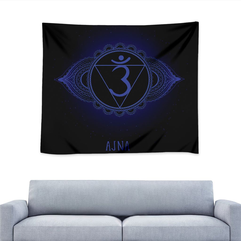 Ajna Chakra Symbol Print Tapestry