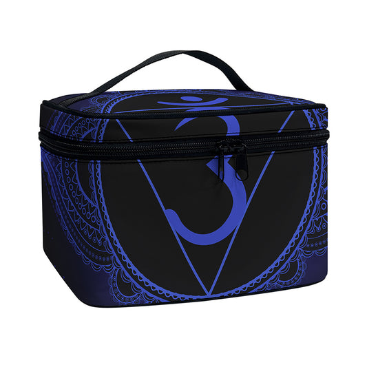 Ajna Chakra Symbol Print Travel Makeup Bag