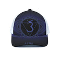 Ajna Chakra Symbol Print White Mesh Trucker Hat