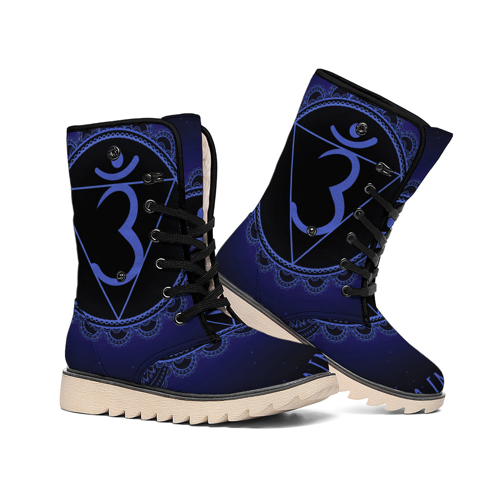 Ajna Chakra Symbol Print Winter Boots