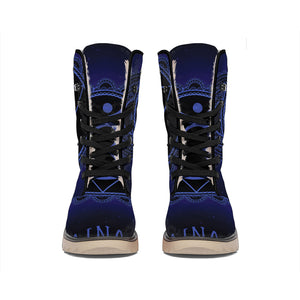 Ajna Chakra Symbol Print Winter Boots