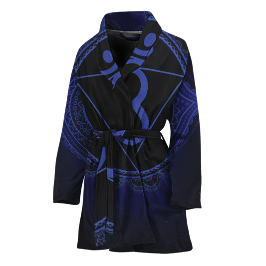 Ajna Chakra Symbol Print Women's Bathrobe