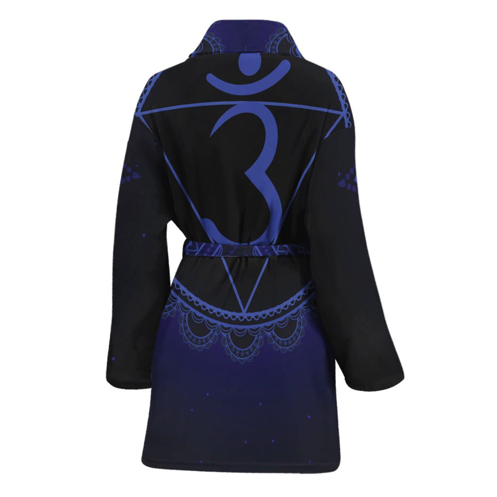 Ajna Chakra Symbol Print Women's Bathrobe