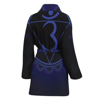 Ajna Chakra Symbol Print Women's Bathrobe