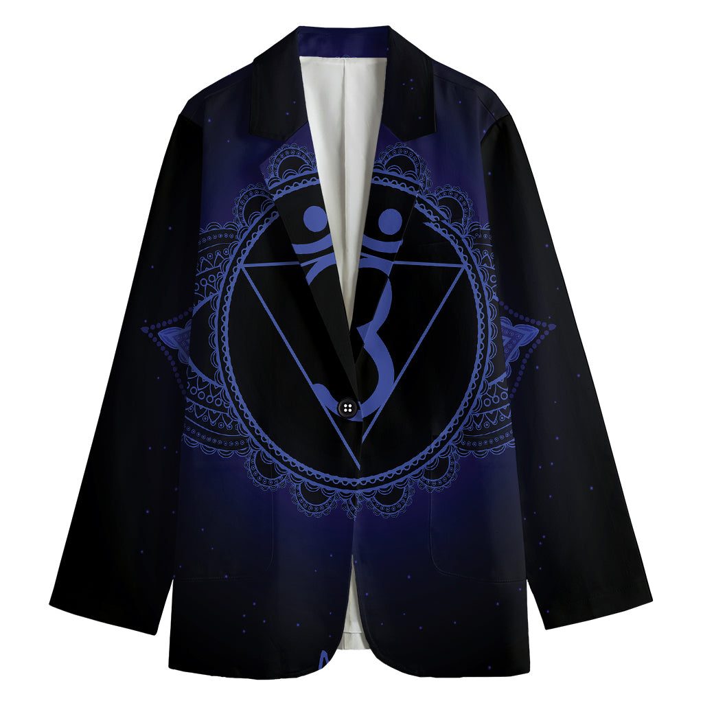 Ajna Chakra Symbol Print Women's Blazer