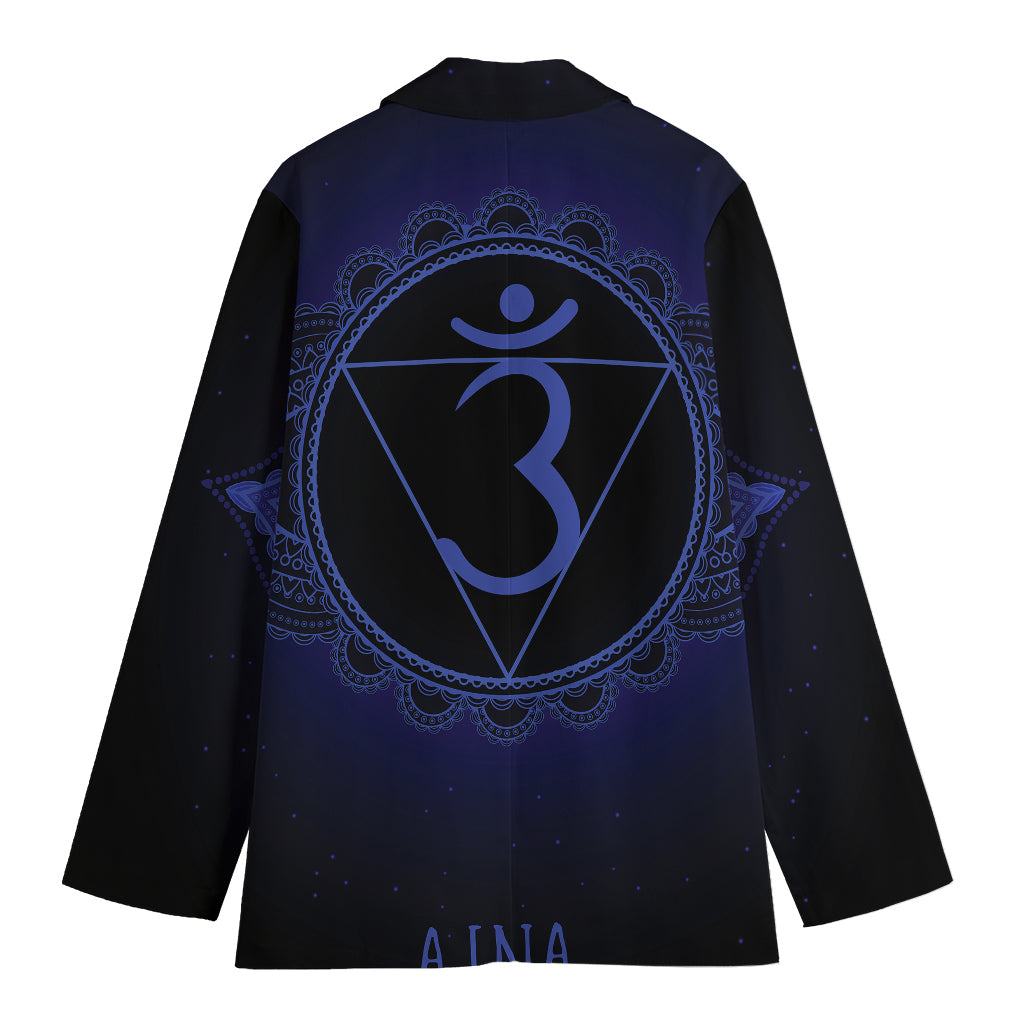 Ajna Chakra Symbol Print Women's Blazer