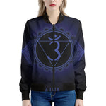 Ajna Chakra Symbol Print Women's Bomber Jacket