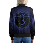 Ajna Chakra Symbol Print Women's Bomber Jacket
