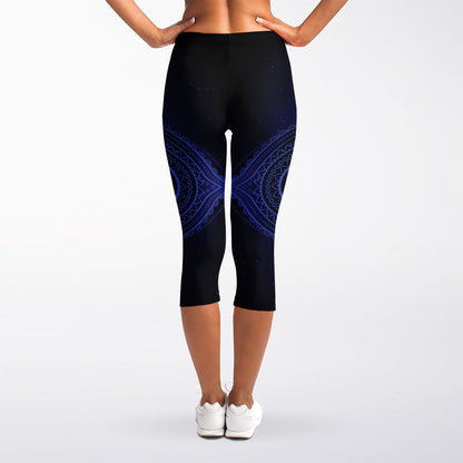 Ajna Chakra Symbol Print Women's Capri Leggings
