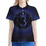 Ajna Chakra Symbol Print Women's Polo Shirt