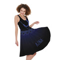 Ajna Chakra Symbol Print Sleeveless Knee Length Dress