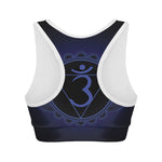 Ajna Chakra Symbol Print Women's Sports Bra