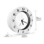 Orange And Blue Madras Pattern Print Alarm Clock