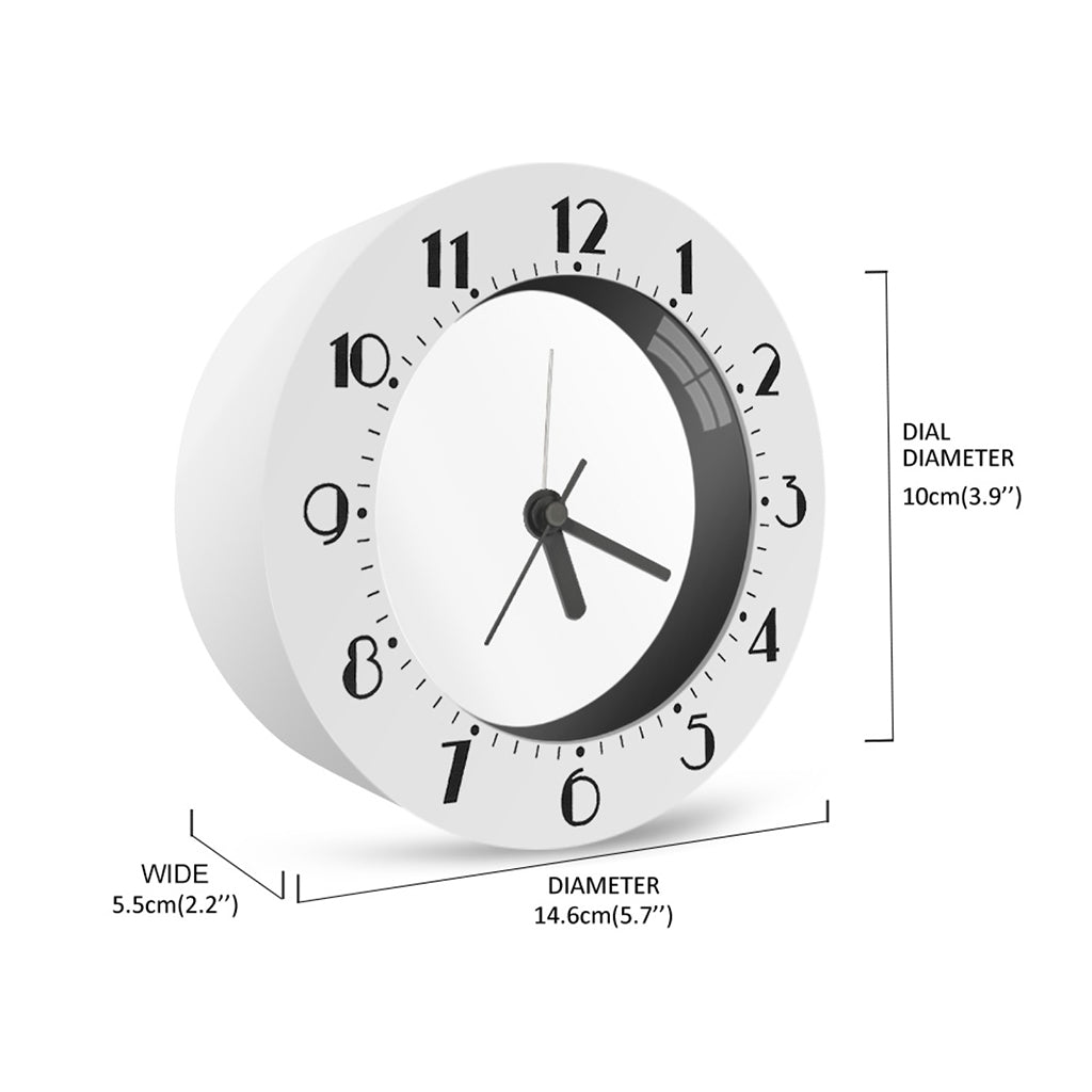 Flaming Skull And Cross Wrench Print Alarm Clock