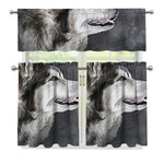 Alaskan Malamute Painting Print 3 Piece Kitchen Curtains