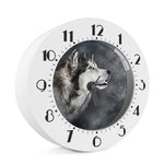 Alaskan Malamute Painting Print Alarm Clock