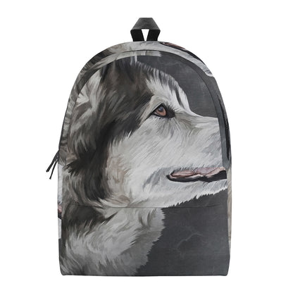 Alaskan Malamute Painting Print Backpack