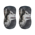 Alaskan Malamute Painting Print Bar Stool Covers