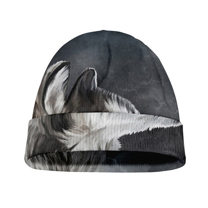 Alaskan Malamute Painting Print Beanie
