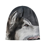 Alaskan Malamute Painting Print Beanie