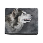 Alaskan Malamute Painting Print Bifold Wallet