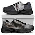 Alaskan Malamute Painting Print Black Chunky Shoes