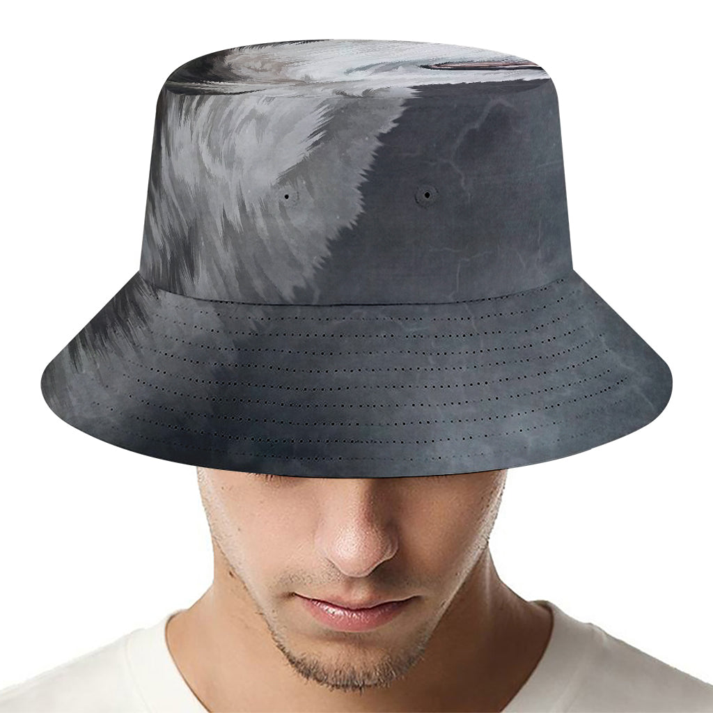 Alaskan Malamute Painting Print Bucket Hat