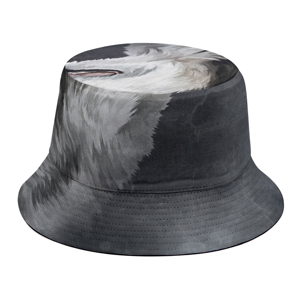 Alaskan Malamute Painting Print Bucket Hat