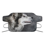 Alaskan Malamute Painting Print Car Windshield Snow Cover