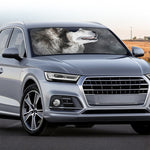 Alaskan Malamute Painting Print Car Windshield Sun Shade