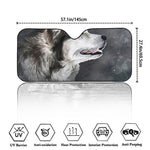 Alaskan Malamute Painting Print Car Windshield Sun Shade