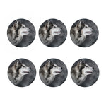Alaskan Malamute Painting Print Coaster Set