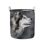 Alaskan Malamute Painting Print Collapsible Laundry Basket
