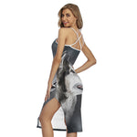 Alaskan Malamute Painting Print Cross Back Cami Dress
