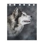 Alaskan Malamute Painting Print Curtain